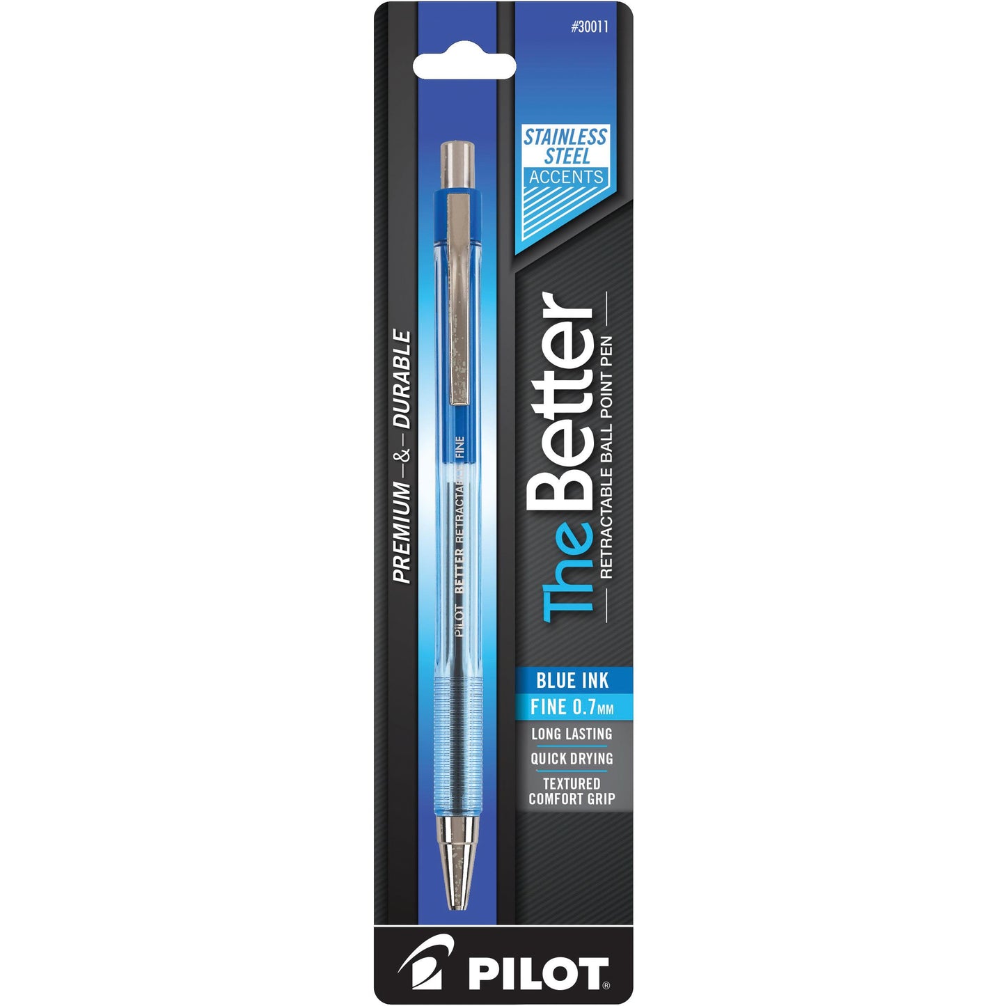 Pilot Better Retractable Ballpoint Pens Fine Point, Blue