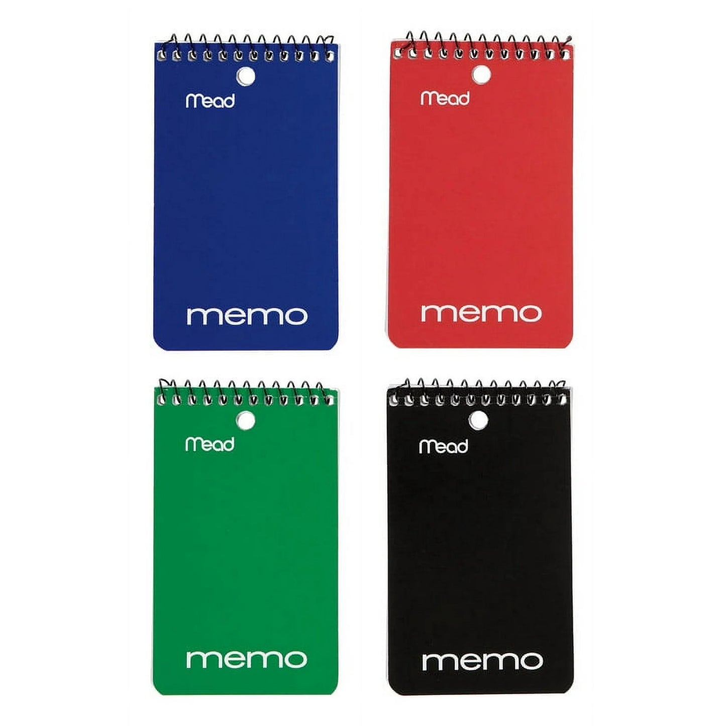 Mead Wirebound Top Opening Memo Pad 60 White 3 x 5 Sheets Color May Vary