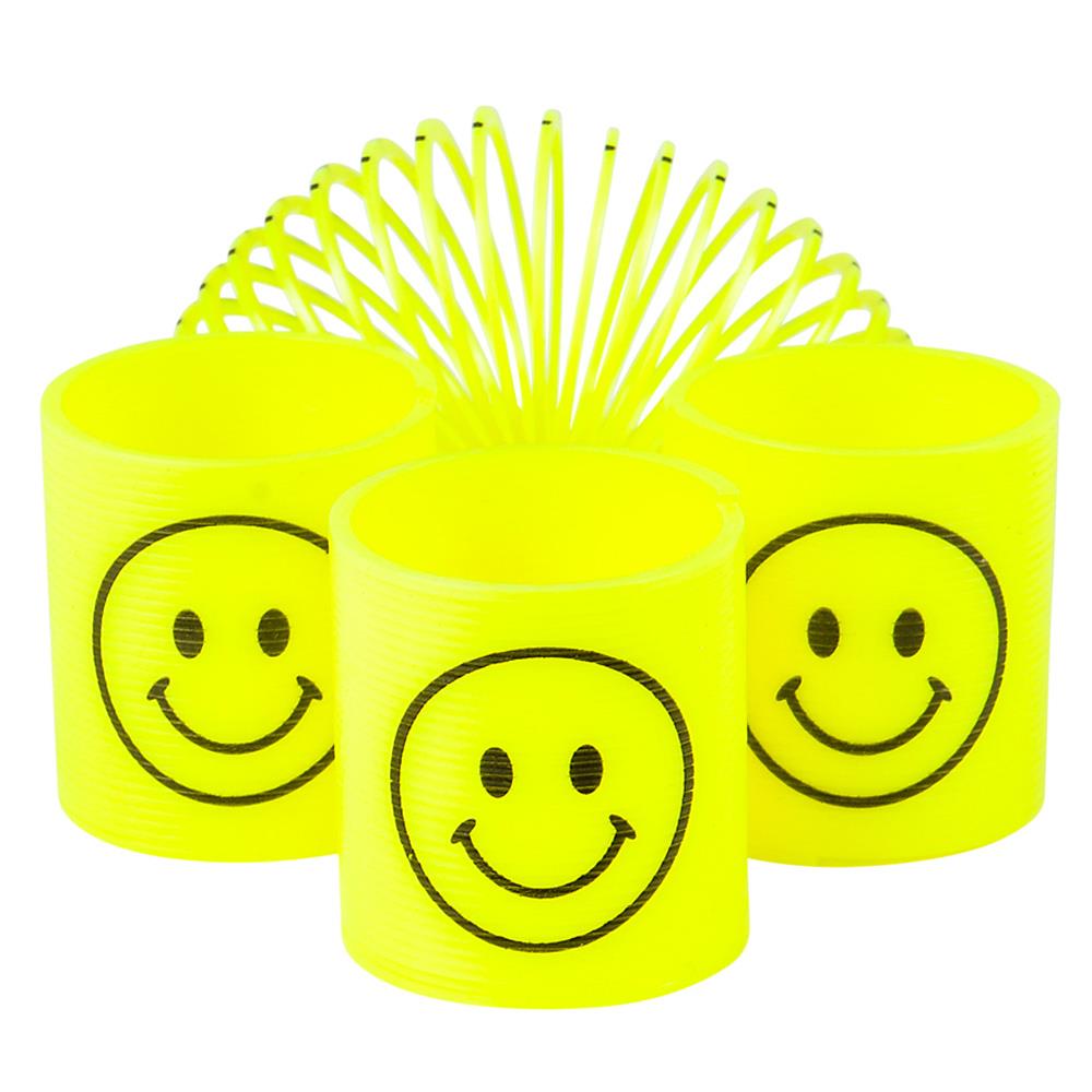 1.4" (35MM) Smiley Yellow Coil Spring 12 Pcs