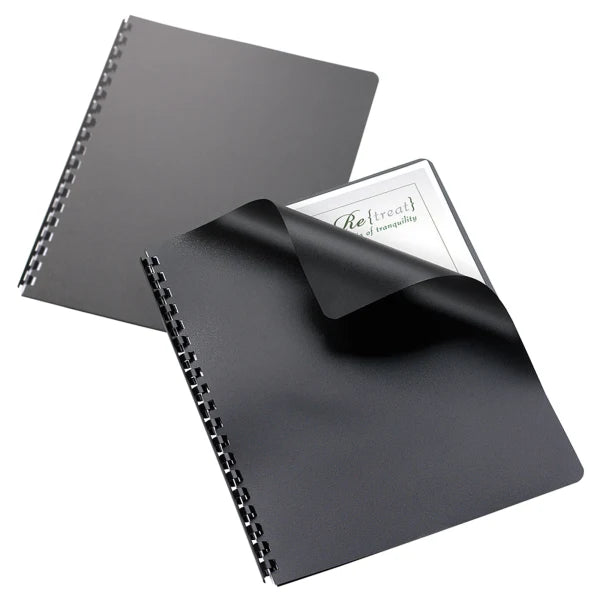 Binding Backs, 8 3/4" x 11 1/4", Black, Pack Of 25
