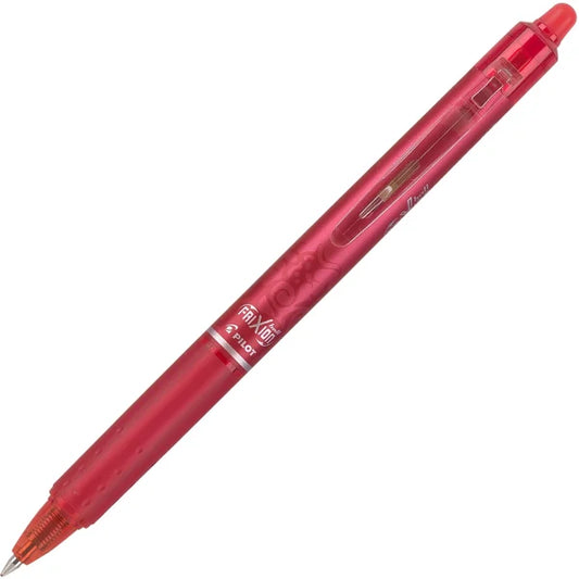 Pilot® FriXion® Clicker Erasable Gel Pens, Fine Point, 0.7 Mm, Black Barrel, Red Ink