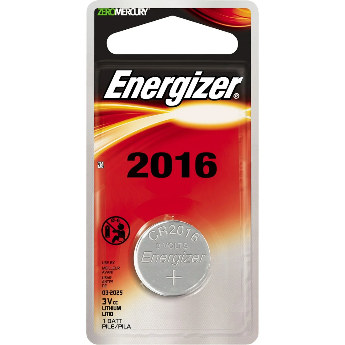 Energizer 2016 Batteries 1 Pack
