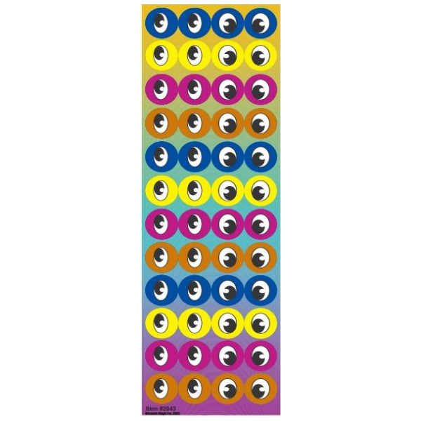 Animated Eye Circle Stickers 6-Sheet pack