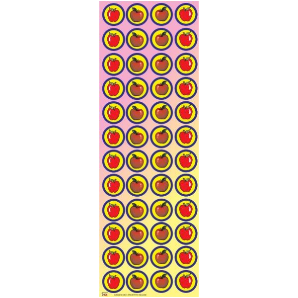 Apple Circle Stickers 6-Sheet pack