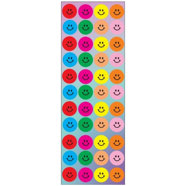 Smiley Colorful Circle Stickers, Pack of 6 Sheets