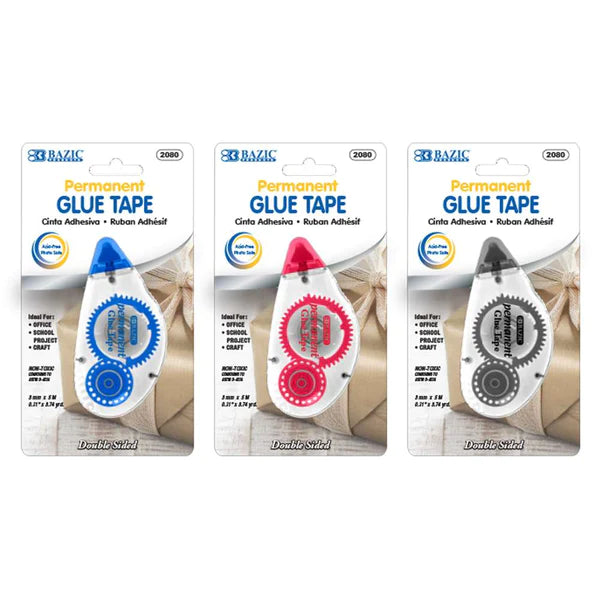 Permanent Glue Tape 8 mm x 8 m – King Stationary Inc