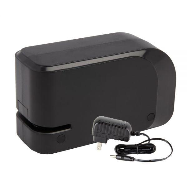 Half-Strip Compact Electric Stapler, 5" x 2", Black