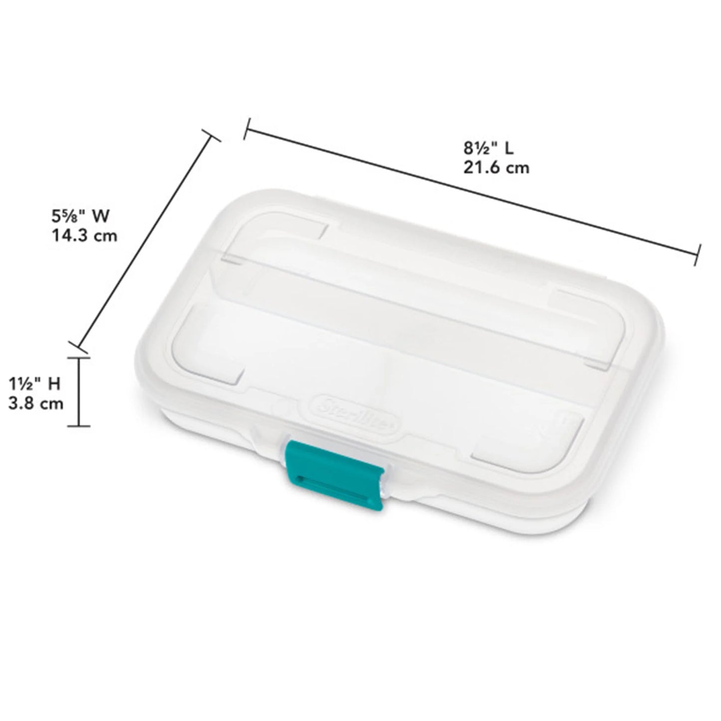 Sterilite Convenient Divided Clear Pencil Storage Box & Latch Lid