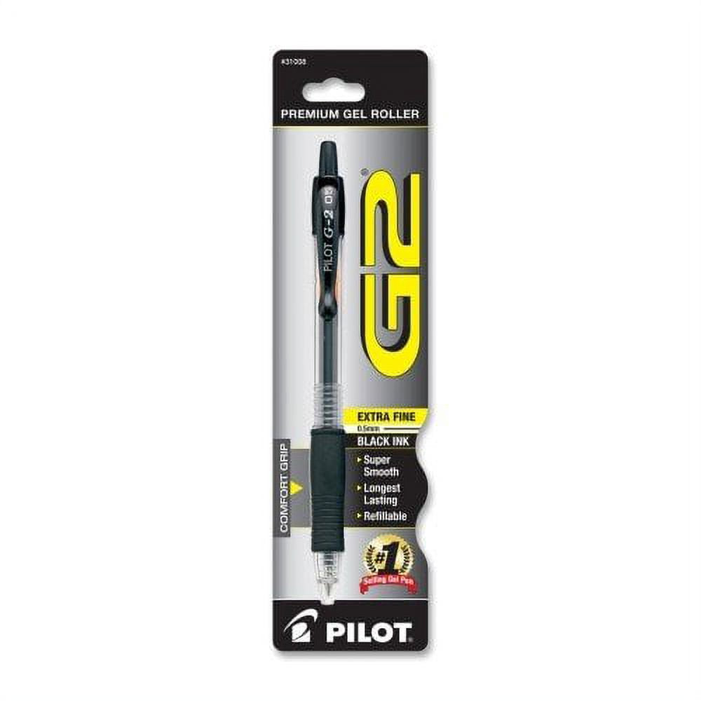 Pilot G-2 Retractable Gel Pens, Fine Point, 0.5 Mm, Black