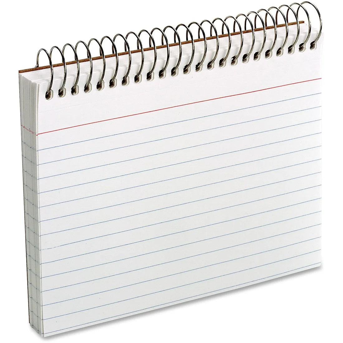 Ruled White Index Card, Spiral Bound 4" x 6" 50 Ct.