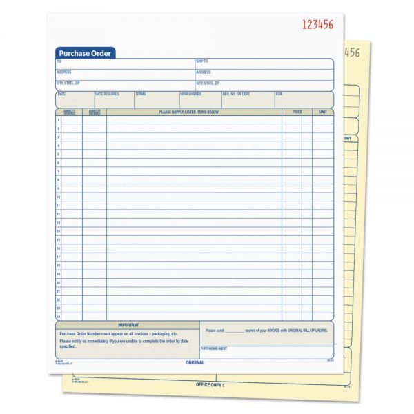 TOPS Carbonless 2-Part Purchase Order Books