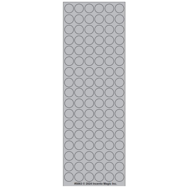 Silver Dot Circle Stickers 6-Sheet pack