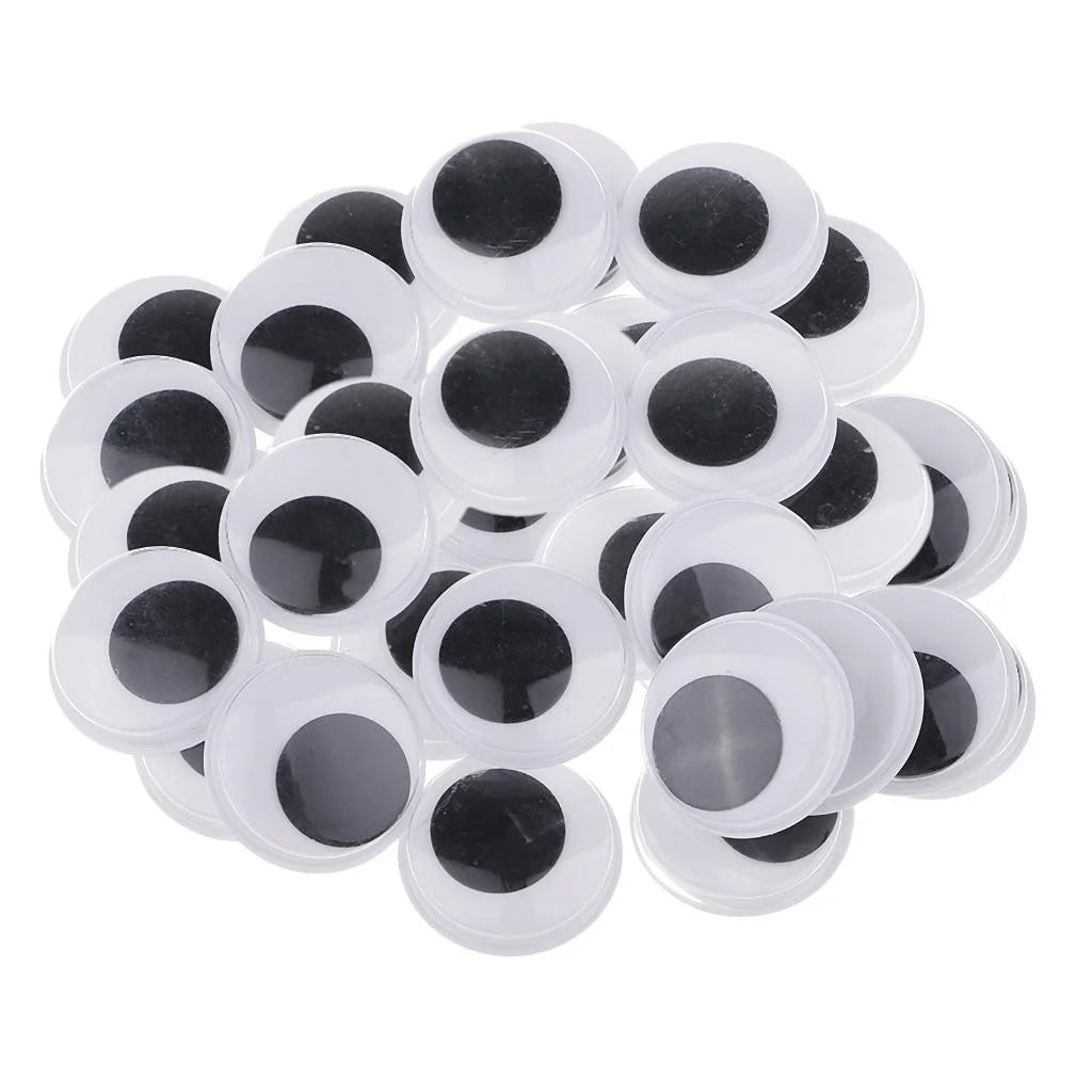 Wiggle Eyes, 30mm, 20 pcs. Black