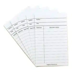50 White Library Cards