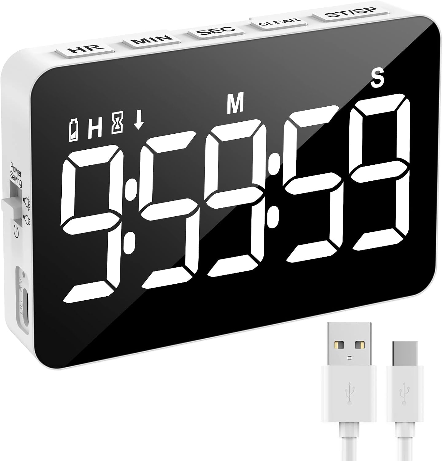 Rechargeable Digital 5”LED Timer