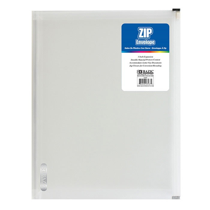 Letter Size Clear Zip Envelope