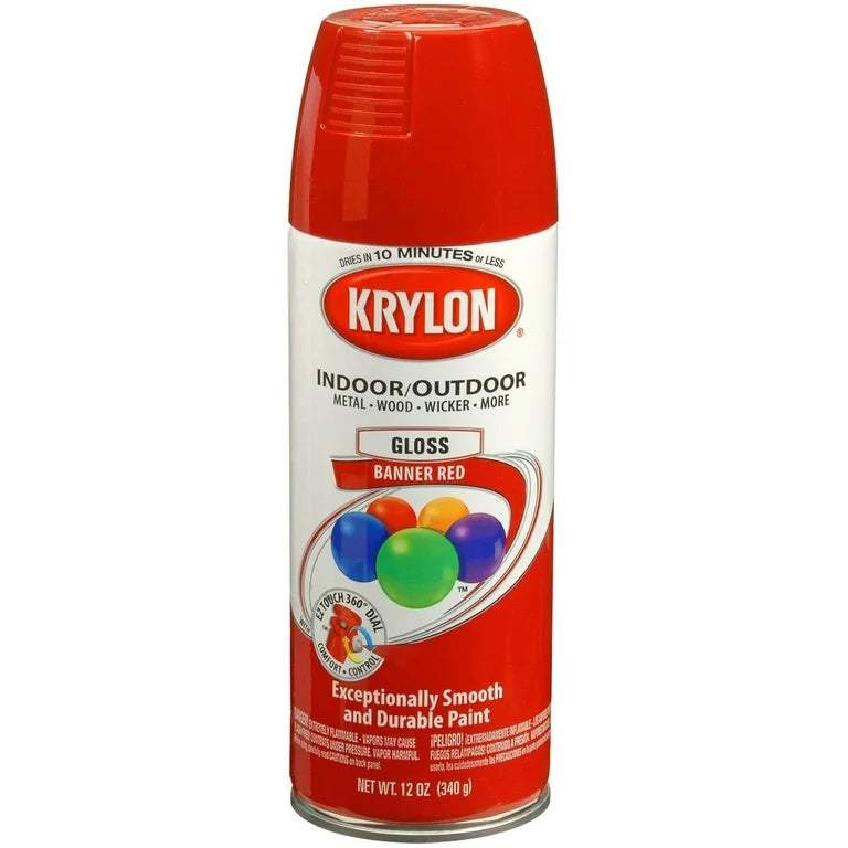 Krylon Spray Paint 12oz Gloss Banner Red