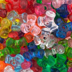 Tri-Beads 11mm Transparent Multi 1000pcs