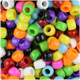 Pony Beads 6mm x 9mm Assorted Colors 1000pcs