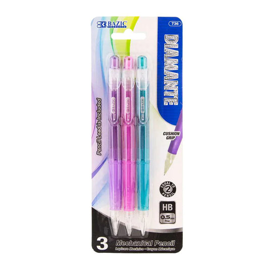 0.5 mm Diamante Mechanical Pencil w/ Grip (3/Pack) Price:
