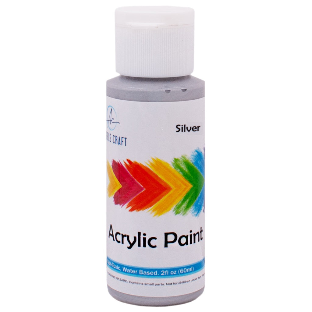 Acrylic Paint, Silver, 2fl oz