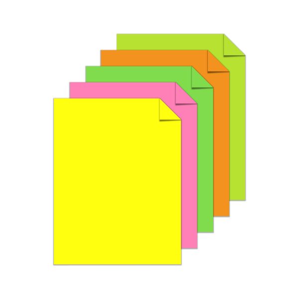 Copy Paper, 24lb, 8-1/2 x 11 500 Sheets Neon Assortment