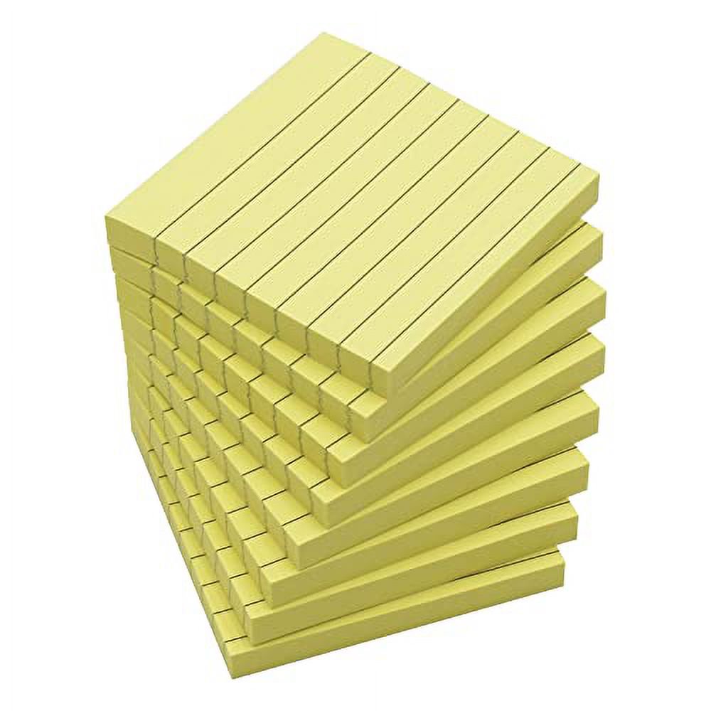 Lined Stick On Notes yellow 3" X 3" 100 Ct.