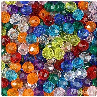 Facetted Beads 12mm Transparent Multi 1000pcs