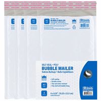 Self-Seal 6" x 9.25" (#0) Poly Bubble Mailer (4/Pack)