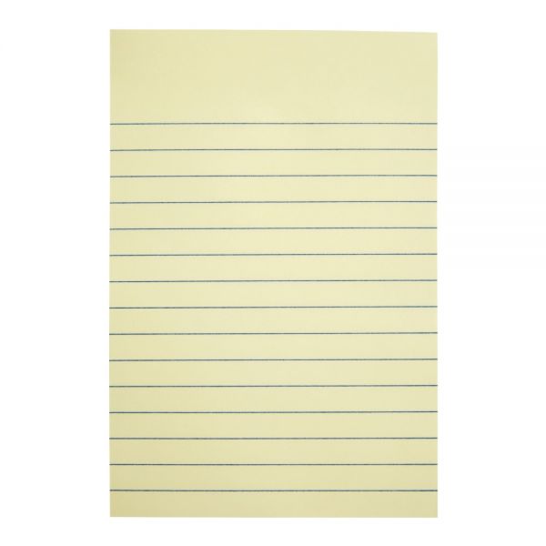 Sticky Notes Self-Stick Note Pads, Lined, 4 X 6, Yellow,