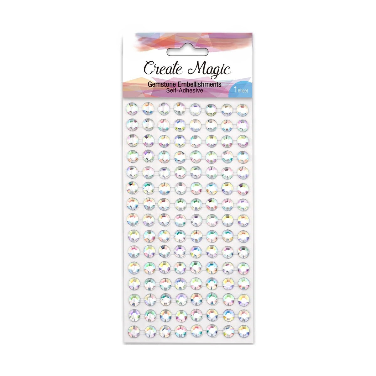 Clear Adhesive Gem Stickers 1 Sheet