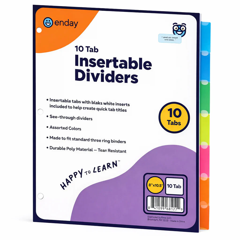 Enday Dividers w/ 10-Insertable Color Tabs