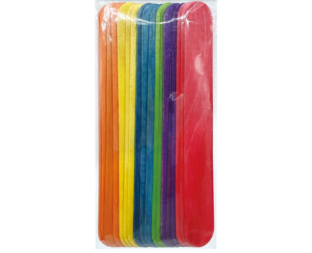 Jumbo Craft Sticks-Colored 7.875''X.8'' 18/Pkg