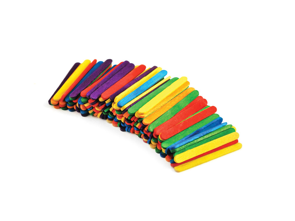 2 1/8"x1/4" Mini Colored Craft Sticks 150/pk