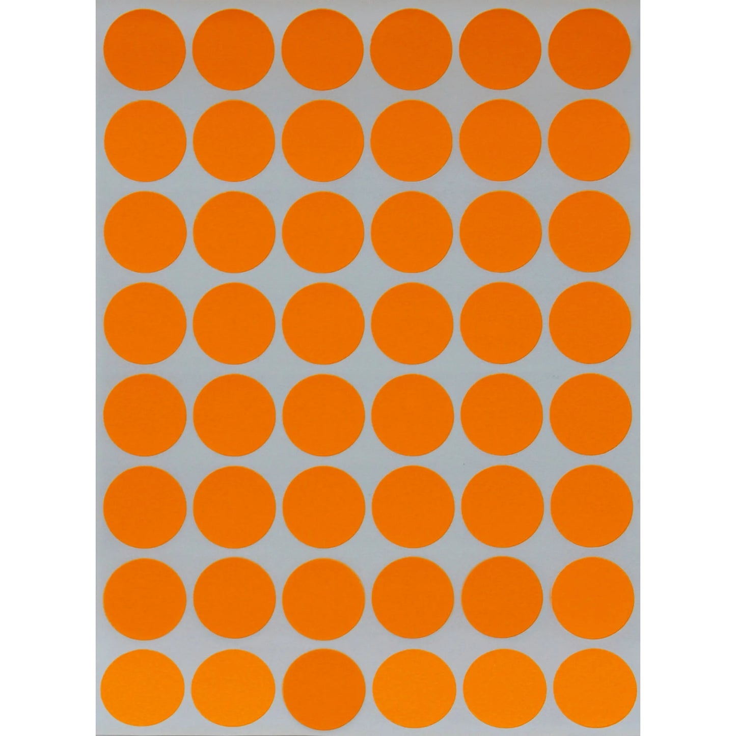 Color Coding Labels 19mm 3/4" Orange 32 sheets/pk 1,536 Stickers