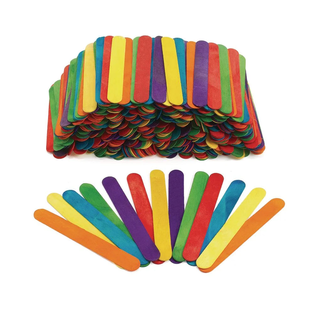 Craft Wood Popstix 6" Colored Jumbo, 500 ct.
