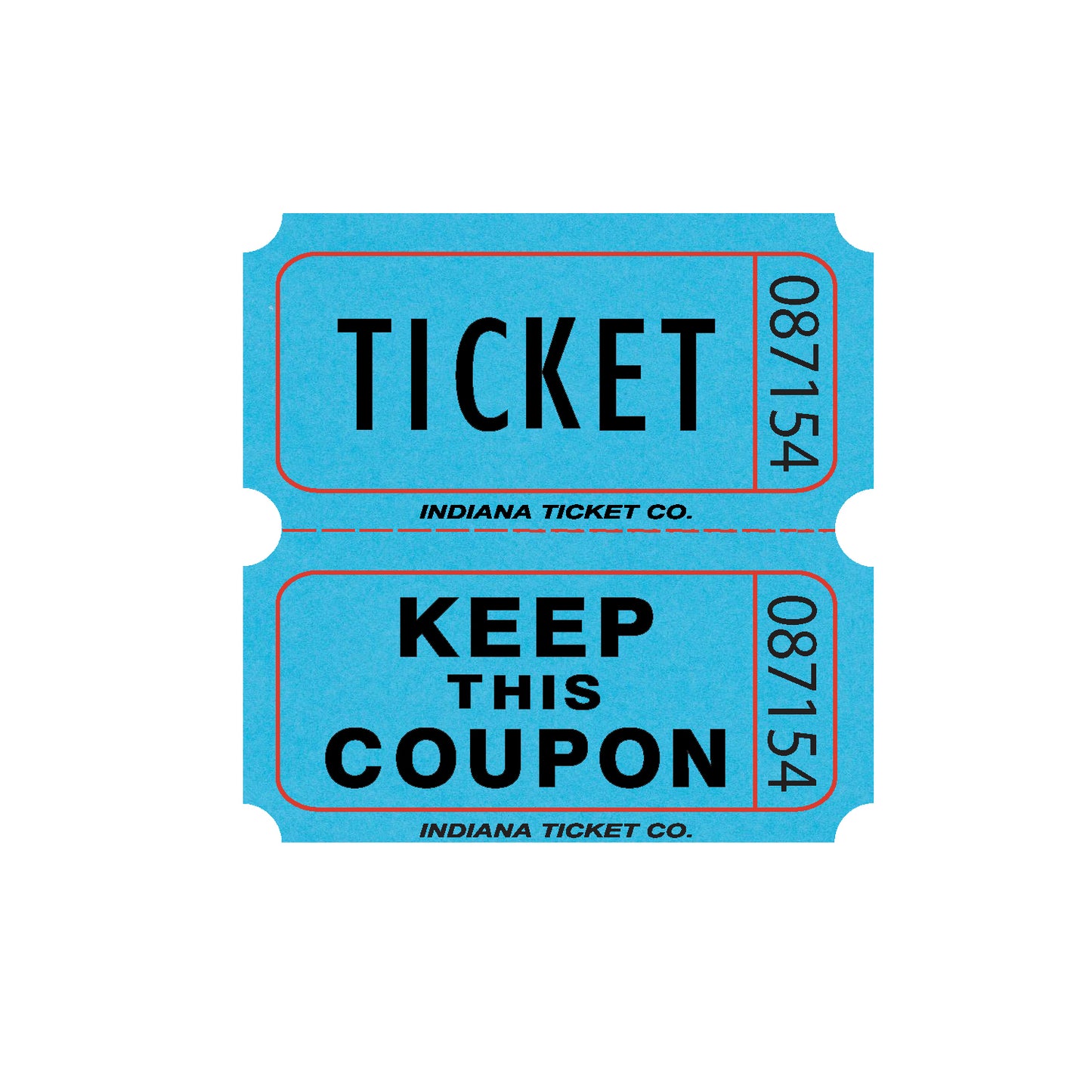 Double Ticket Rolls Color Blue
