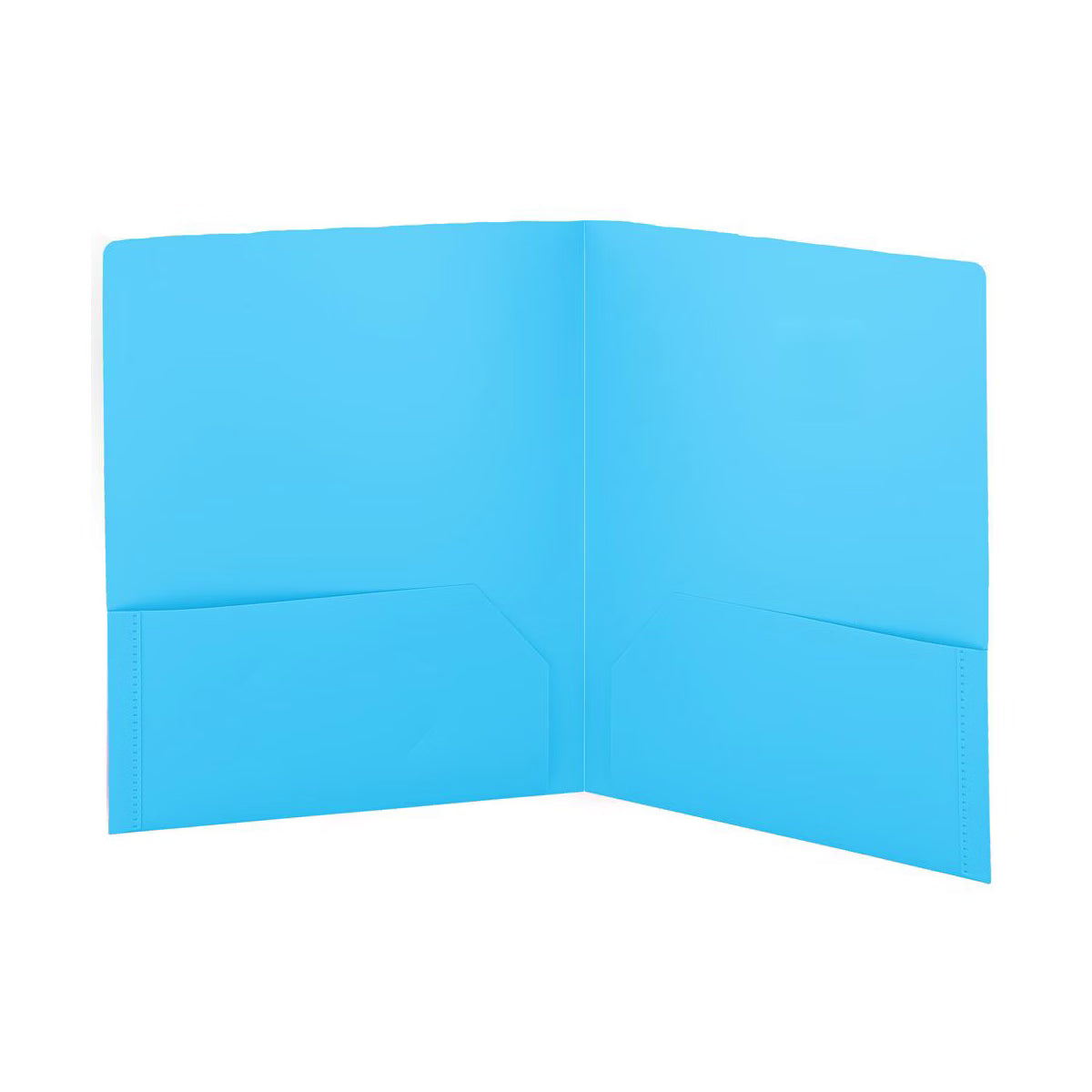 Enday Plastic 2-Pockets Poly Portfolio, Light Blue