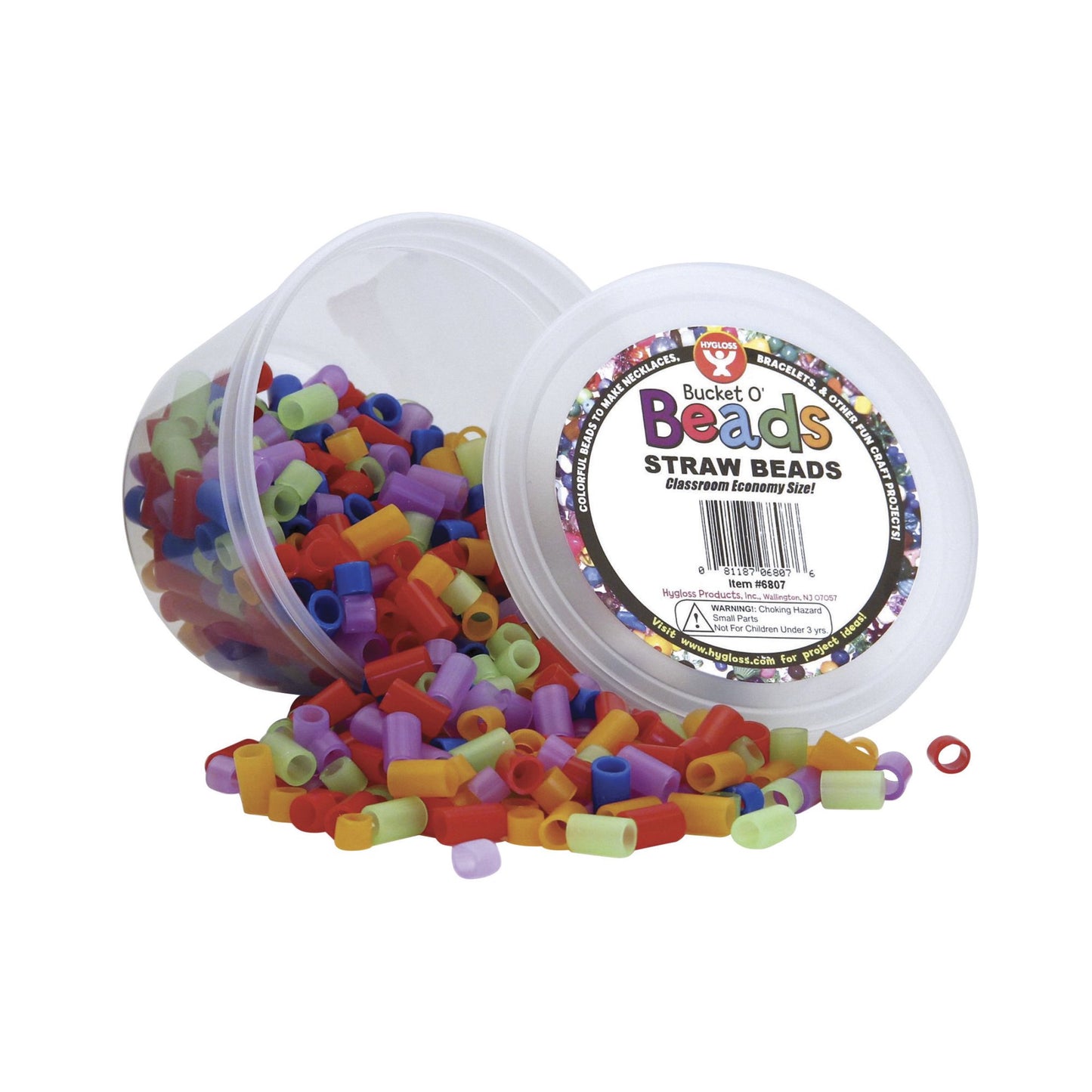 Straw Beads, Approx. 300 Pcs.