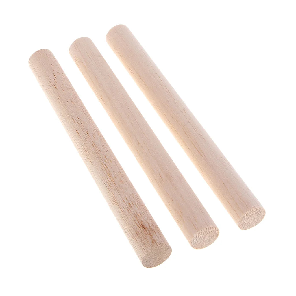 Natural Wooden Dowel Sticks, 6"x0.37" 6-Count