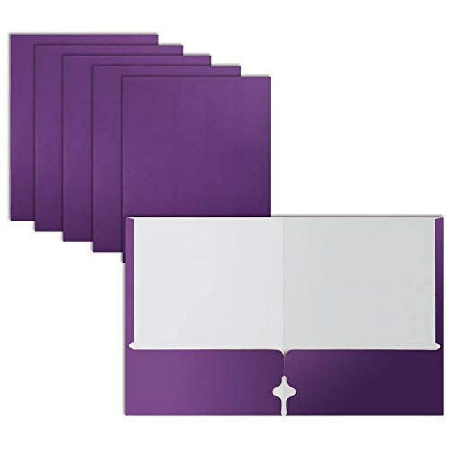 2-Pockets Paper Folder Purple 25/Pcs