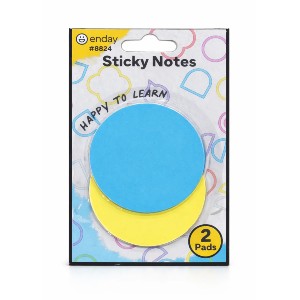 Enday Circle Notes 2.9'' x 2.9'' 2 pads 30 sheet per pad
