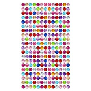 Assorted Color Adhesive Gem Stickers 1 Sheet