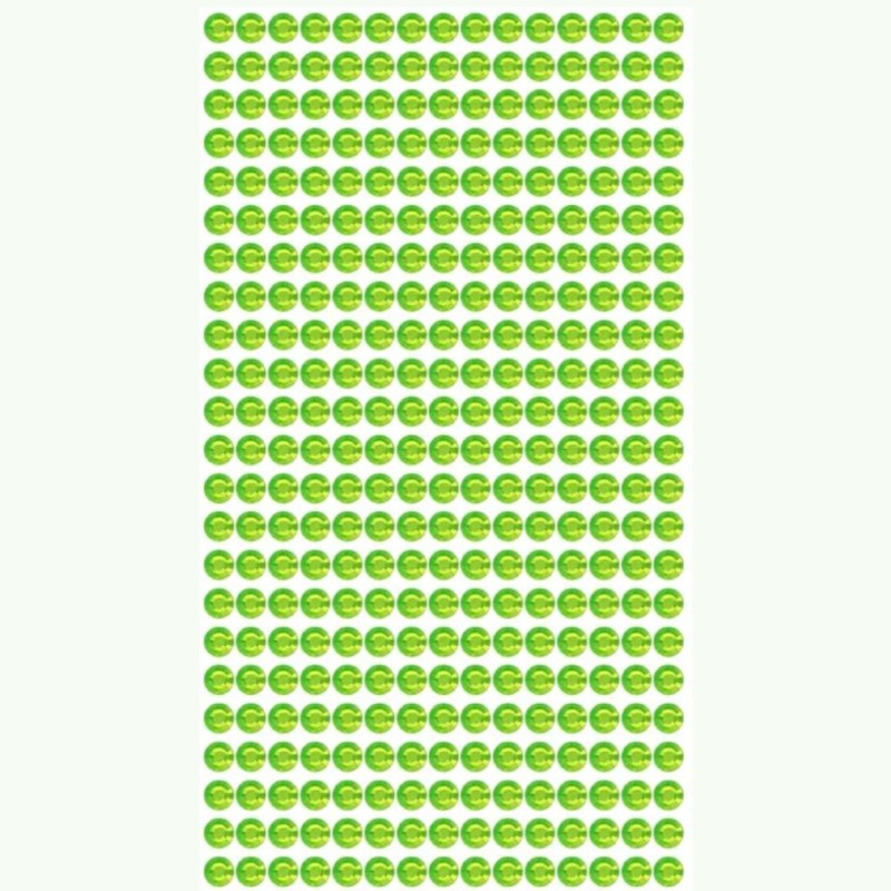 Green Adhesive Gem Stickers 1 Sheet