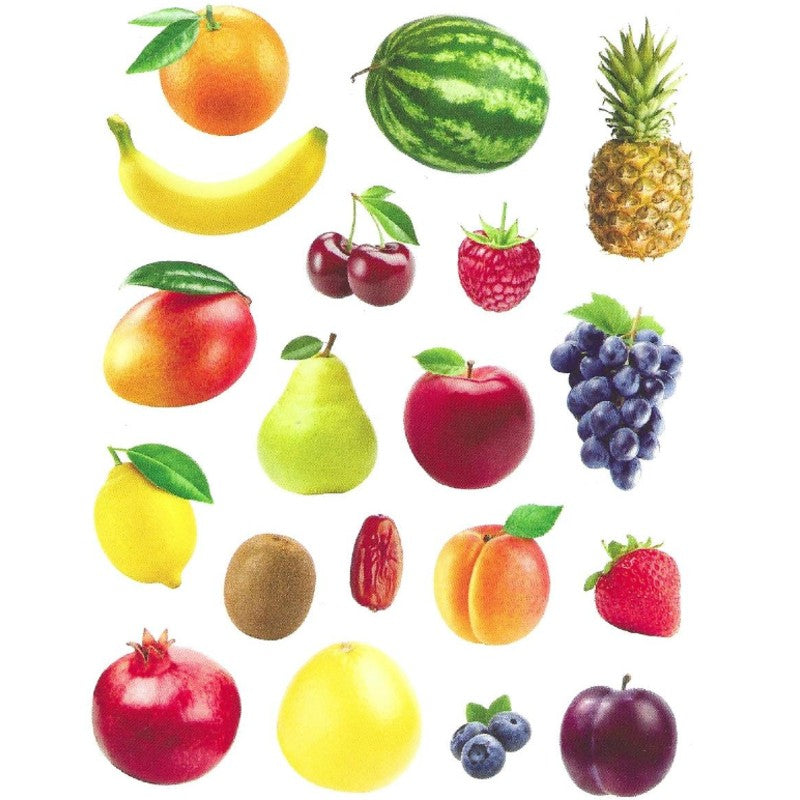 Large Fruit Stickers, Pack of 10 Sheets