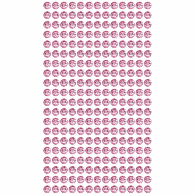Pink Adhesive Gem Stickers 1 Sheet