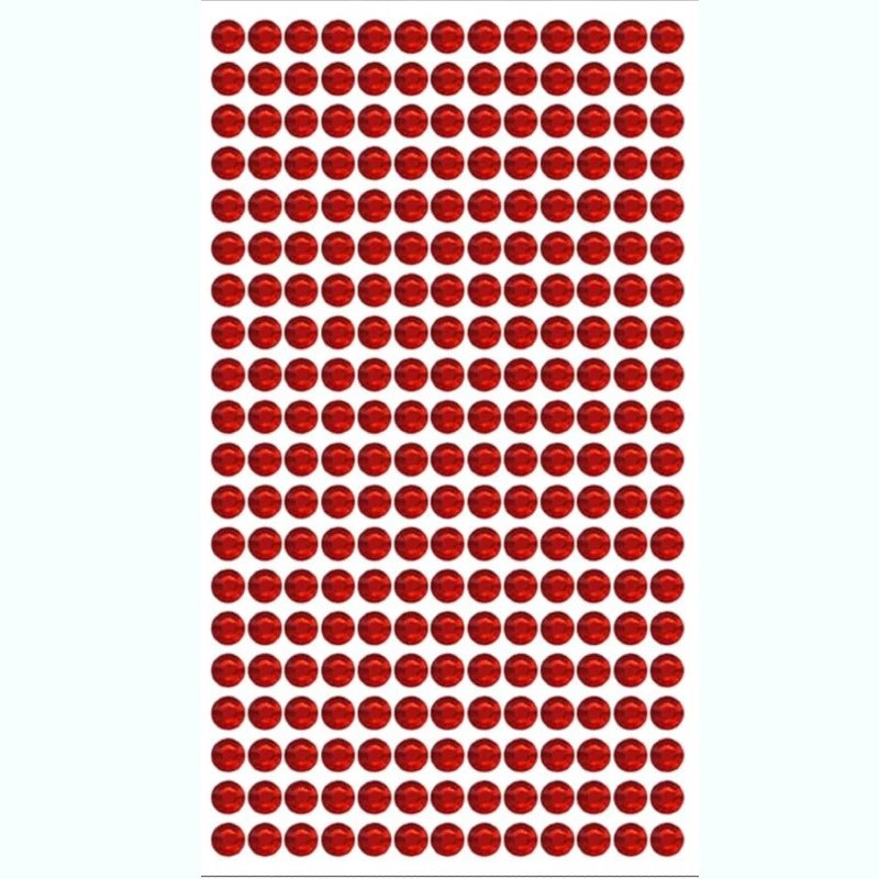 Red Adhesive Gem Stickers 1 Sheet