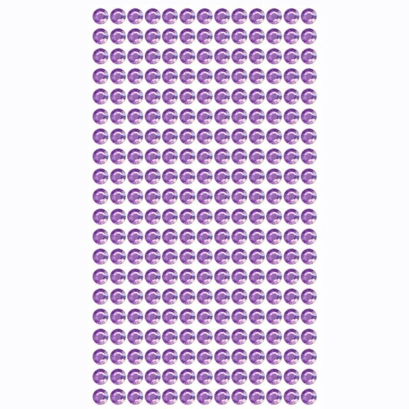 Purple Adhesive Gem Stickers 1 Sheet