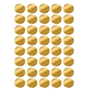 3/4" Coding Gold Stickers 25-Sheets