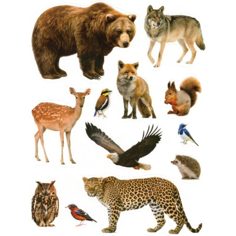 Large Animals Stickers, Pack of 10 Sheets